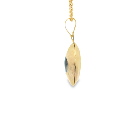 14 KARAT CHARM 
EVIL EYE BLUE