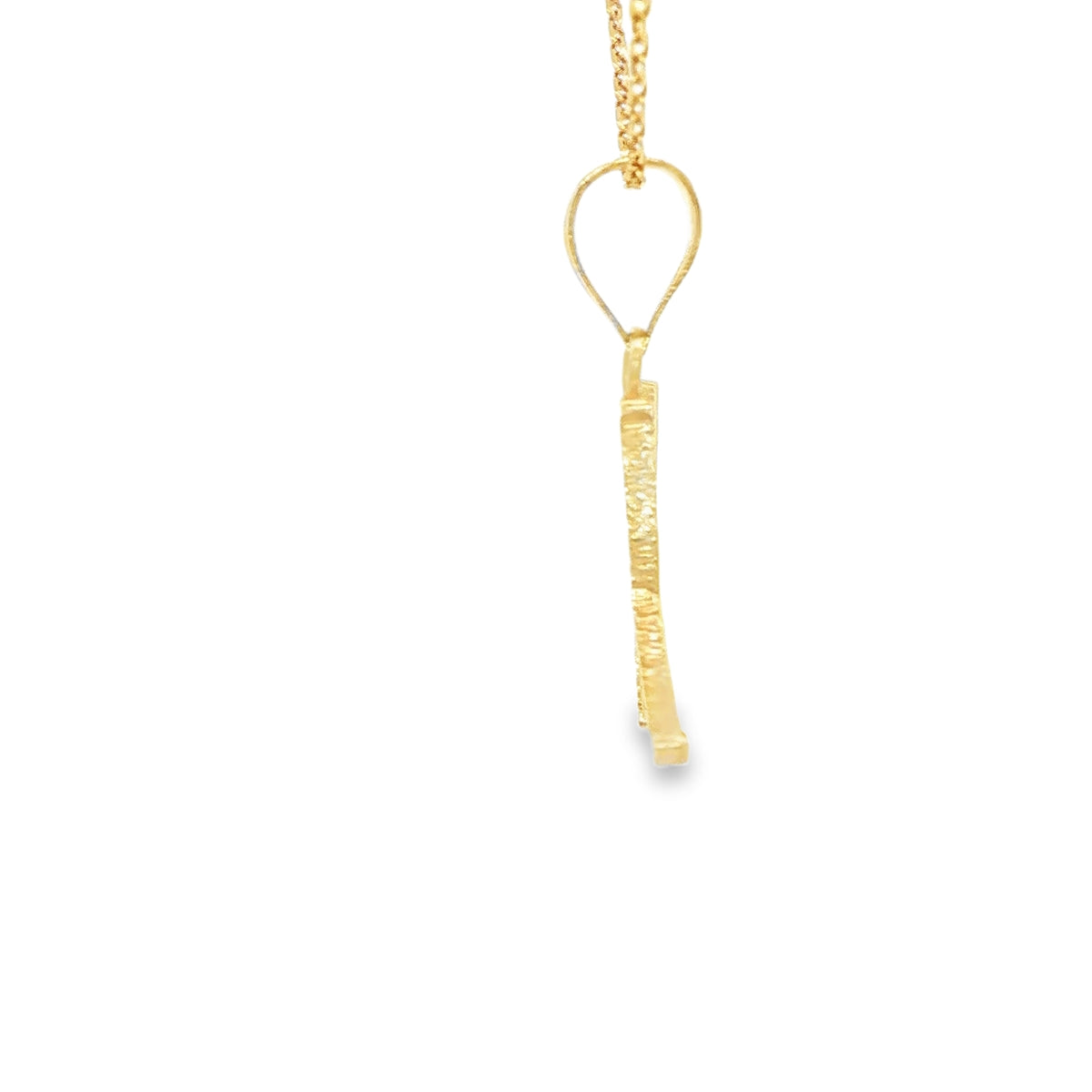 PENDANT 14K Letter X CZ Italian