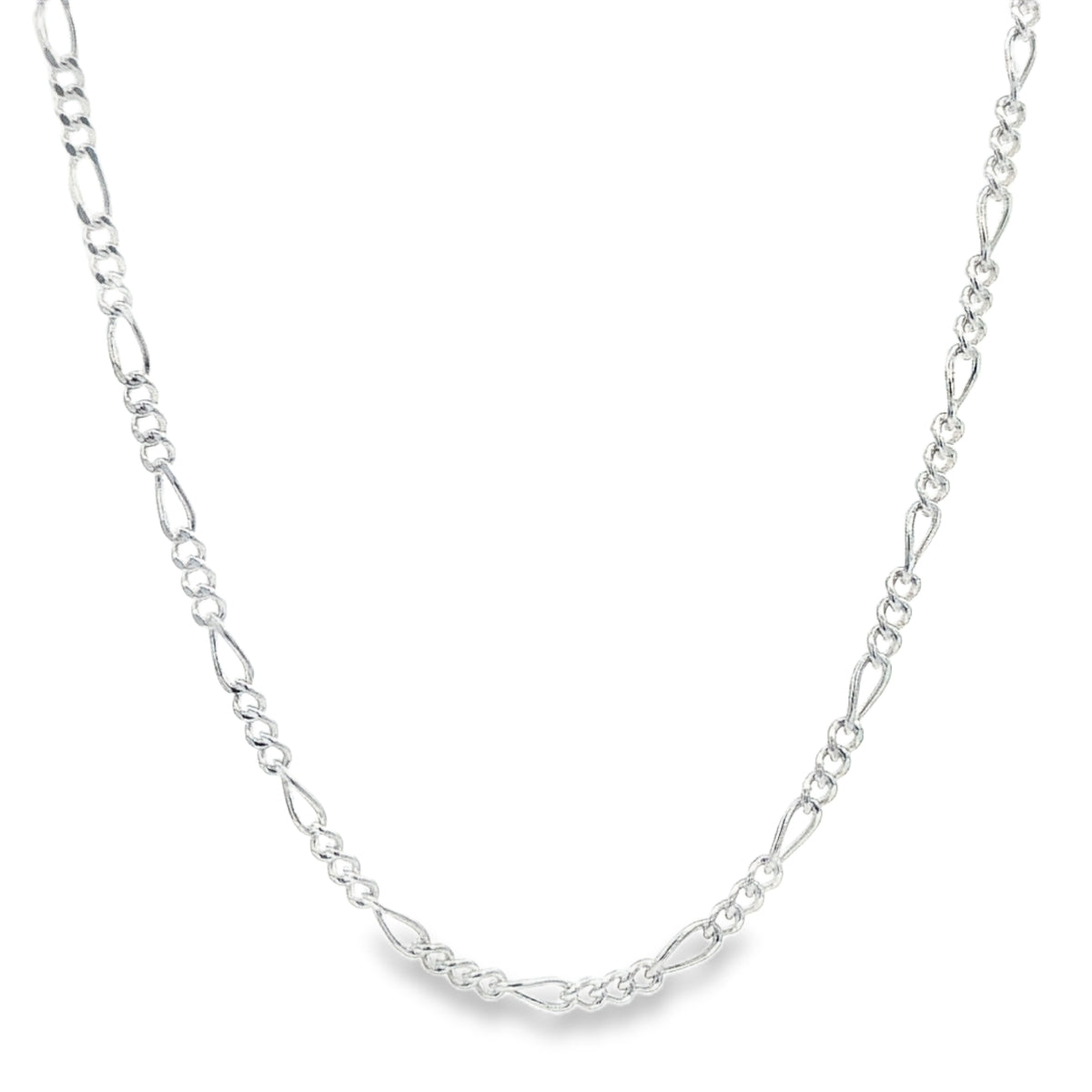 STERLING SILVER FIGARO CHAIN