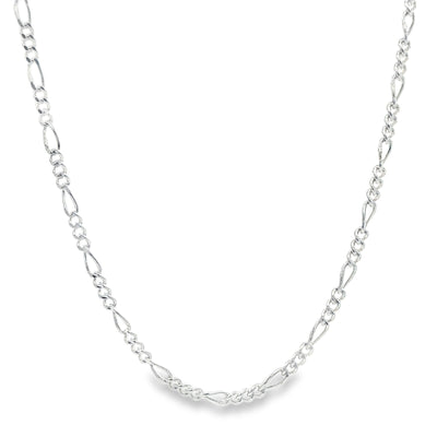 STERLING SILVER FIGARO CHAIN