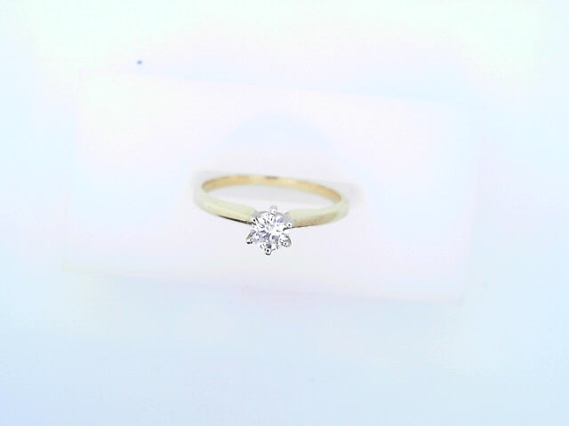 14 KARAT SOLITARE ENGAGEMENT RING SIZE 6.5 WEIGHT: