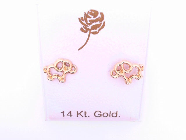 14 KARAT STUD EARRINGS WEIGHT: 0.8G : 5MM CZ CLEAR