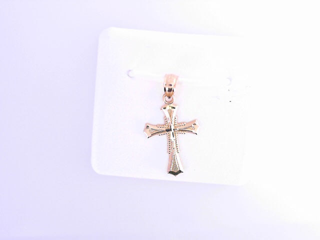 14 KARAT DIAMOND CUT CHARM WEIGHT: 0.9G
CROSS DC