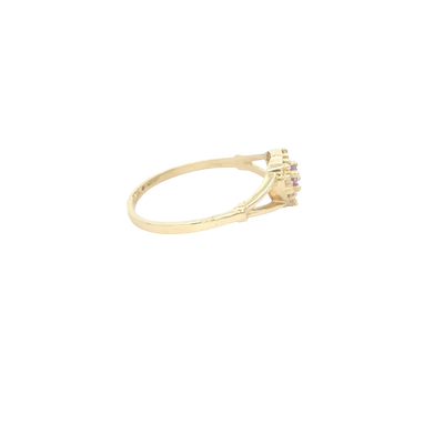 14 KARAT RING SIZE 7.5 WEIGHT: 1.8G : CZ HEART LAV