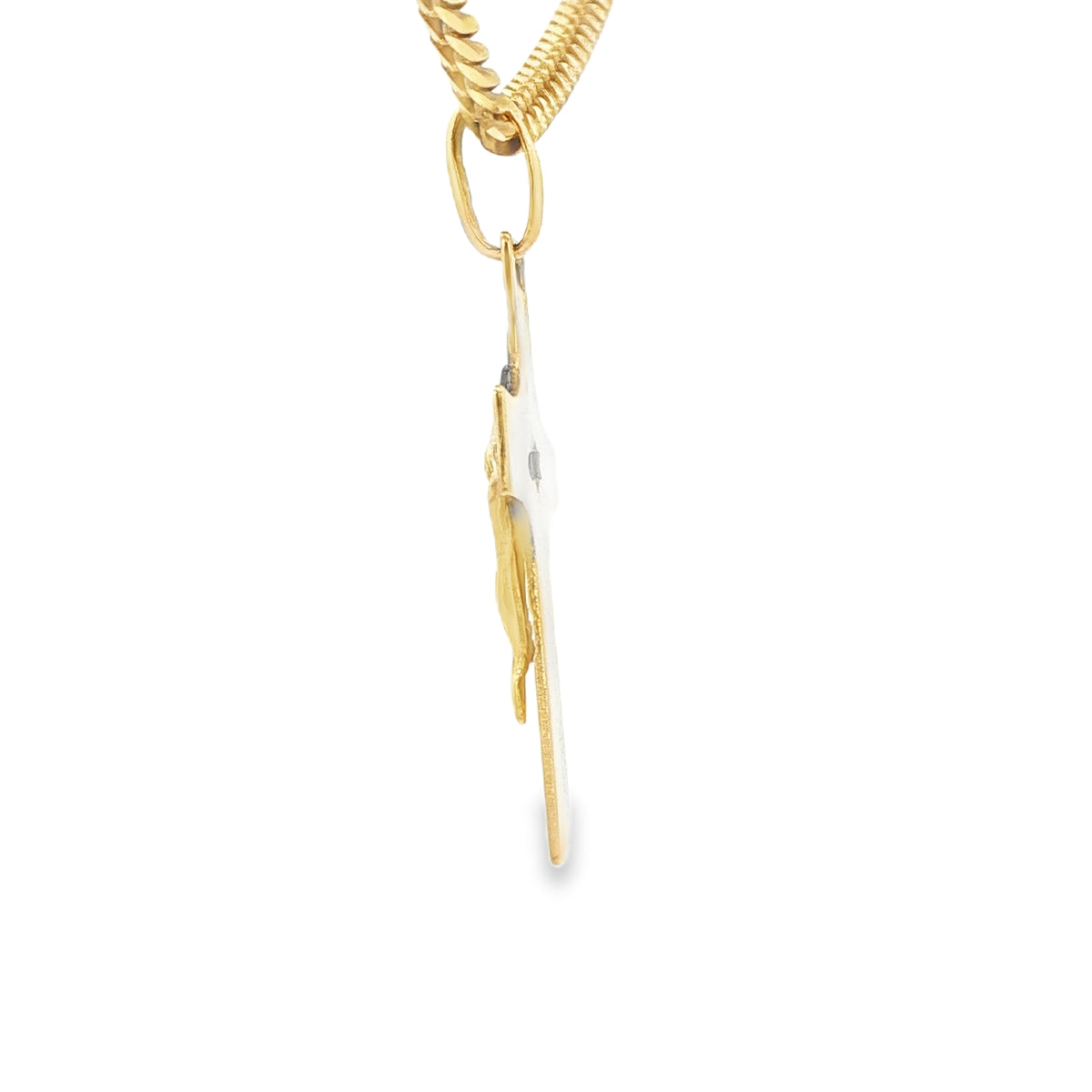 14K  PENDENT 3.0G  JESUS CROSS STRIPES