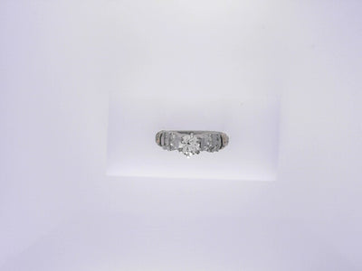 RING PLATINUM #6.5 8.2g ENGAGEMENT DIAMOND 0.70ct