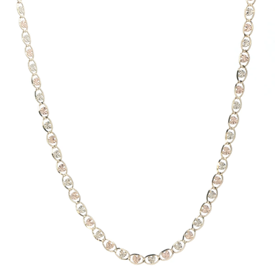 14 KARAT CHAIN HEART STARBURST TRI COLOR
