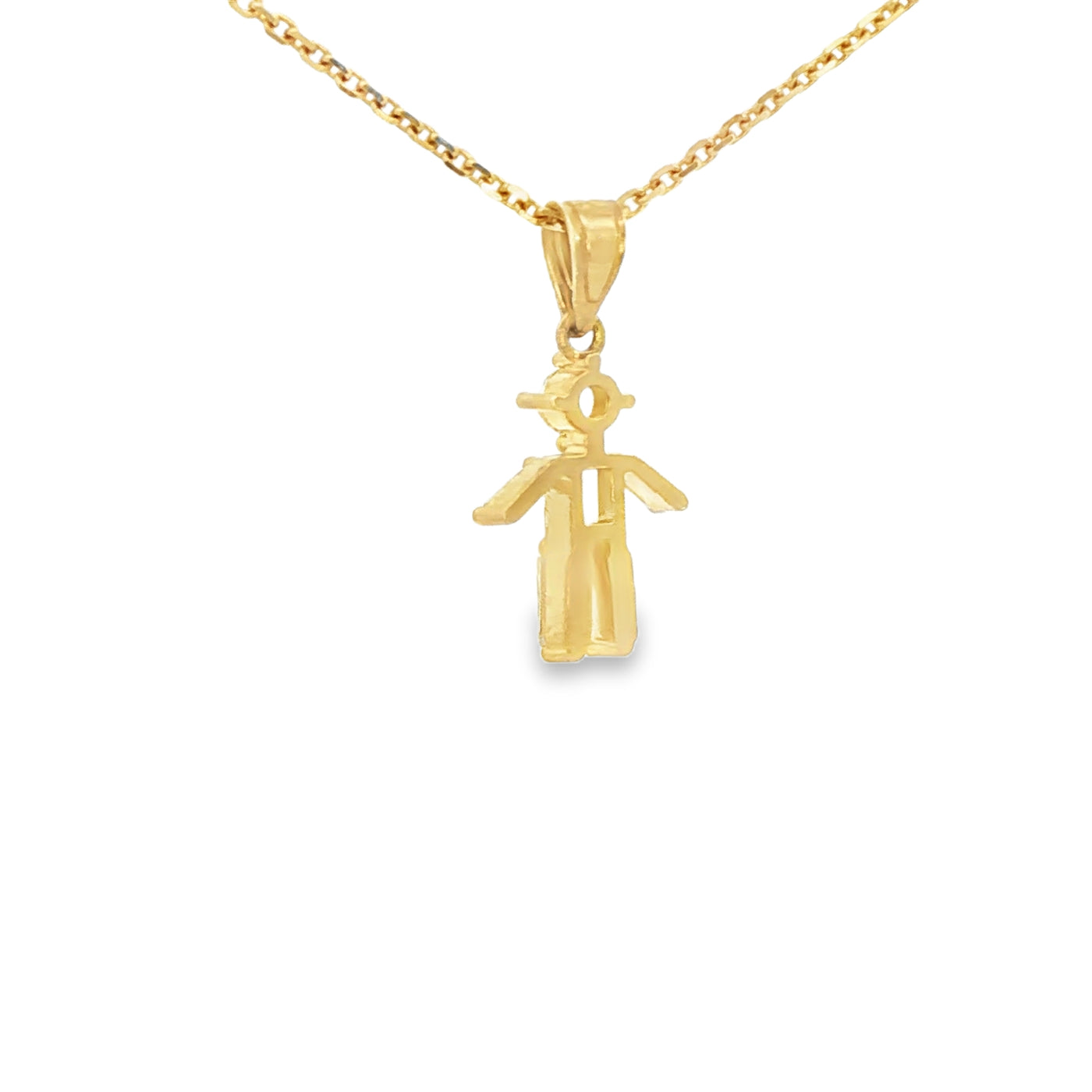 PENDANT 14K BOY CZ BAGUETTE STYLE BOY