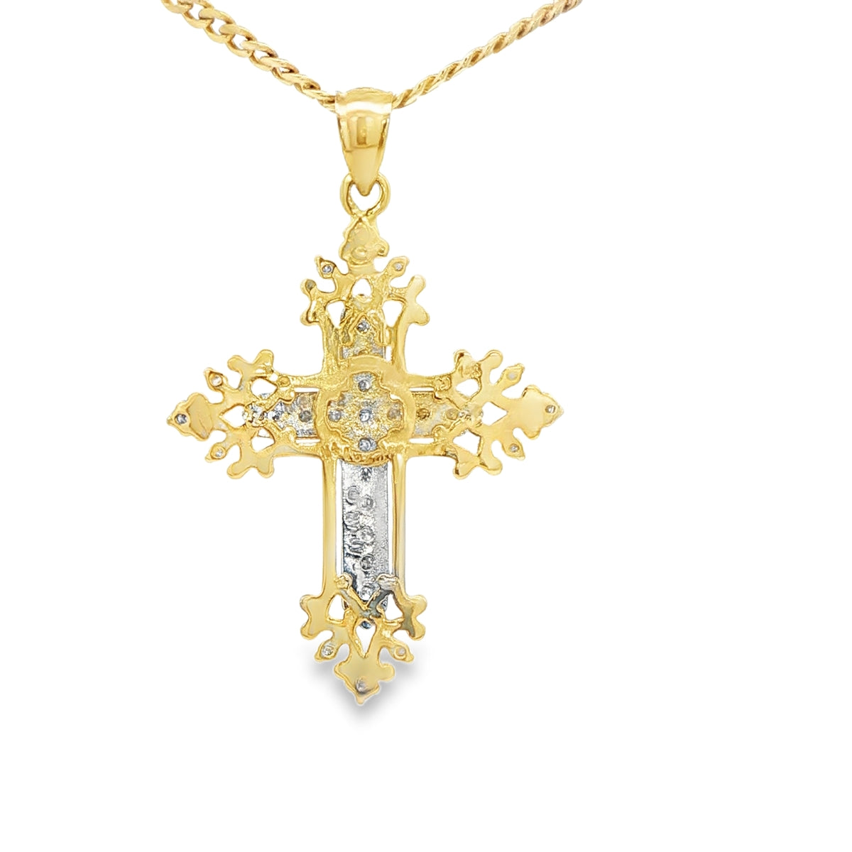 14 KARAT PENDANT NATURAL DIAMOND CROSS
