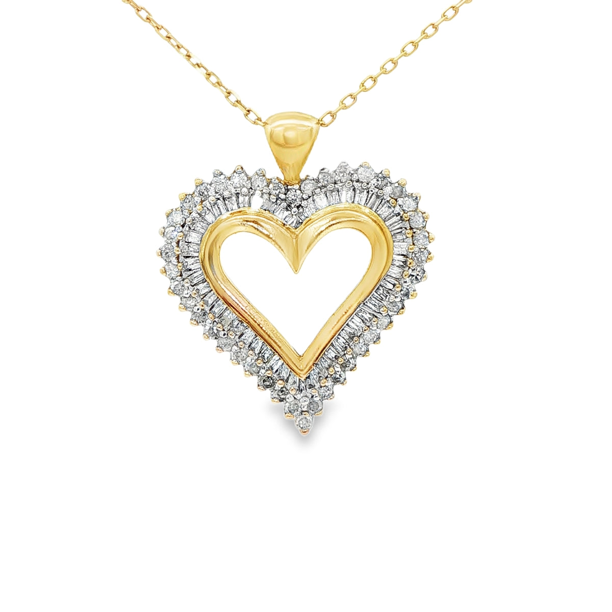 10 KARAT PENDANT NATURAL DIAMONDS HEART
