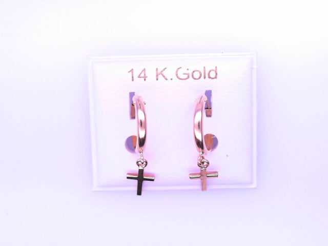 14 KARAT STUD EARRINGS WEIGHT: 0.8G : 5MM CZ CLEAR
