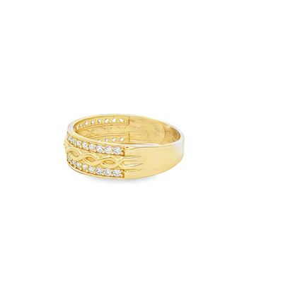 14 KARAT RING SIZE 10.25 WEIGHT: 3.5G : 6.2MM CZ I