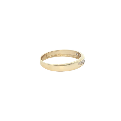 14 KARAT RING SIZE 10 WEIGHT: 2.7G : 3.6MM CZ SING