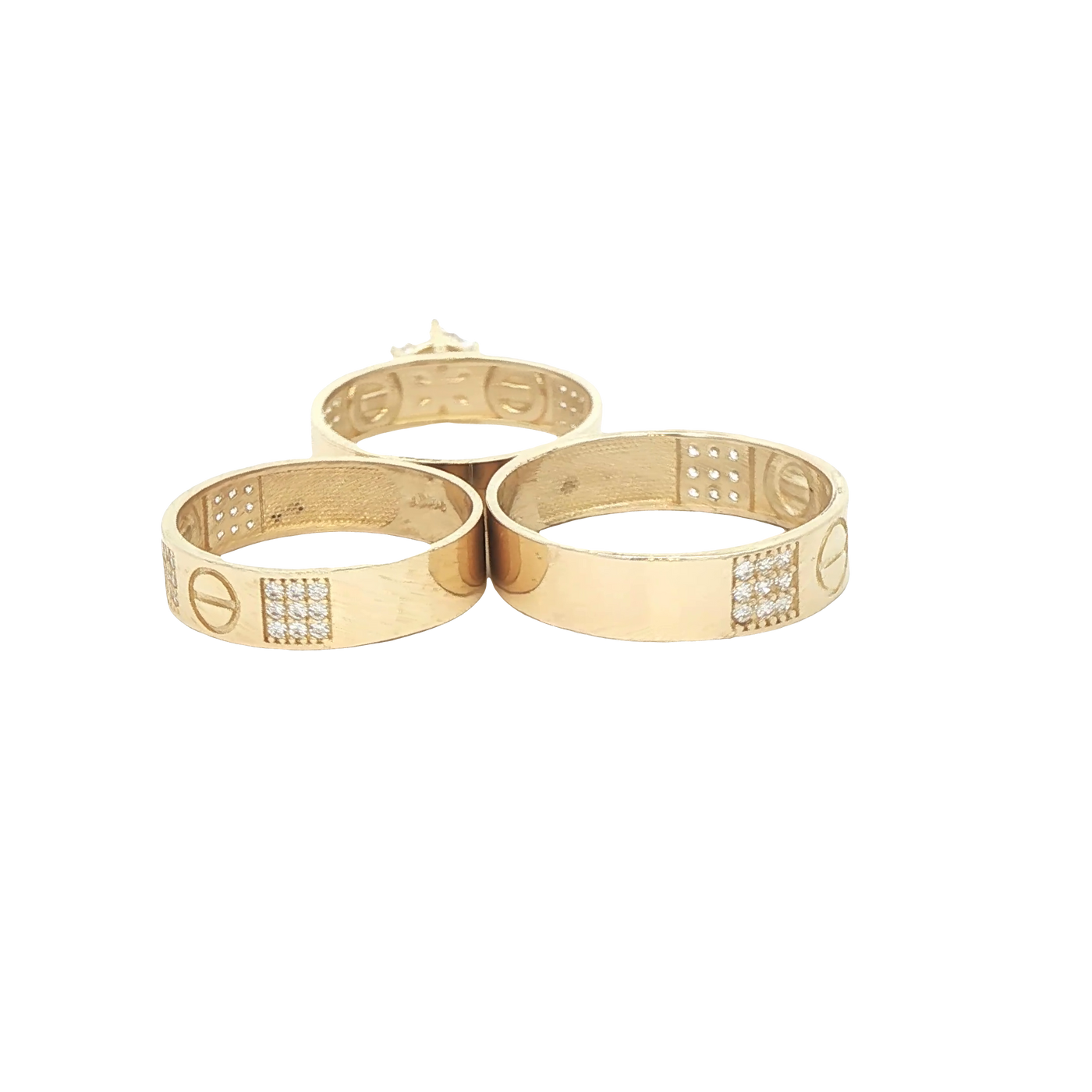 14 KARAT RING SIZE 7.5 WEIGHT: 2.2G : 4.7MM CZ SCR