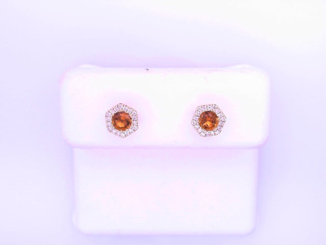 14 KARAT STUD EARRINGS WEIGHT: 1.4G : D 0.10CT CIT