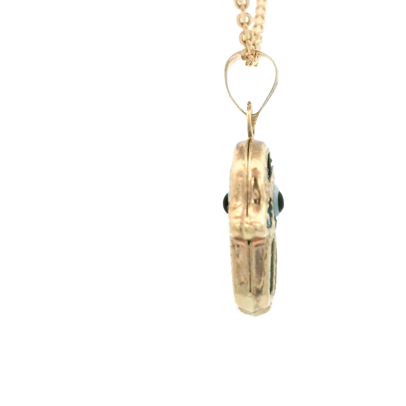 PENDANT 14K HANSMA EVIL BLUE MILIGRAIN