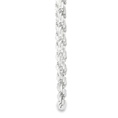 STERLING SILVER ROPE CHAIN LENGTH: 24 5MM