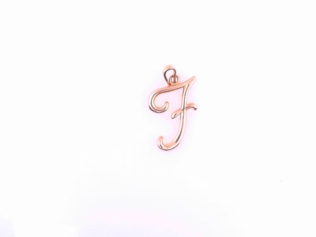 PENDANT 14K 1.8G LETTER F SCRIPT POLISHED