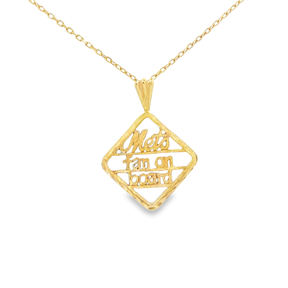 14 KARAT CHARM METS FAN ON BOARD BASE PLATE