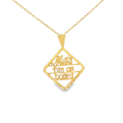 14 KARAT CHARM METS FAN ON BOARD BASE PLATE