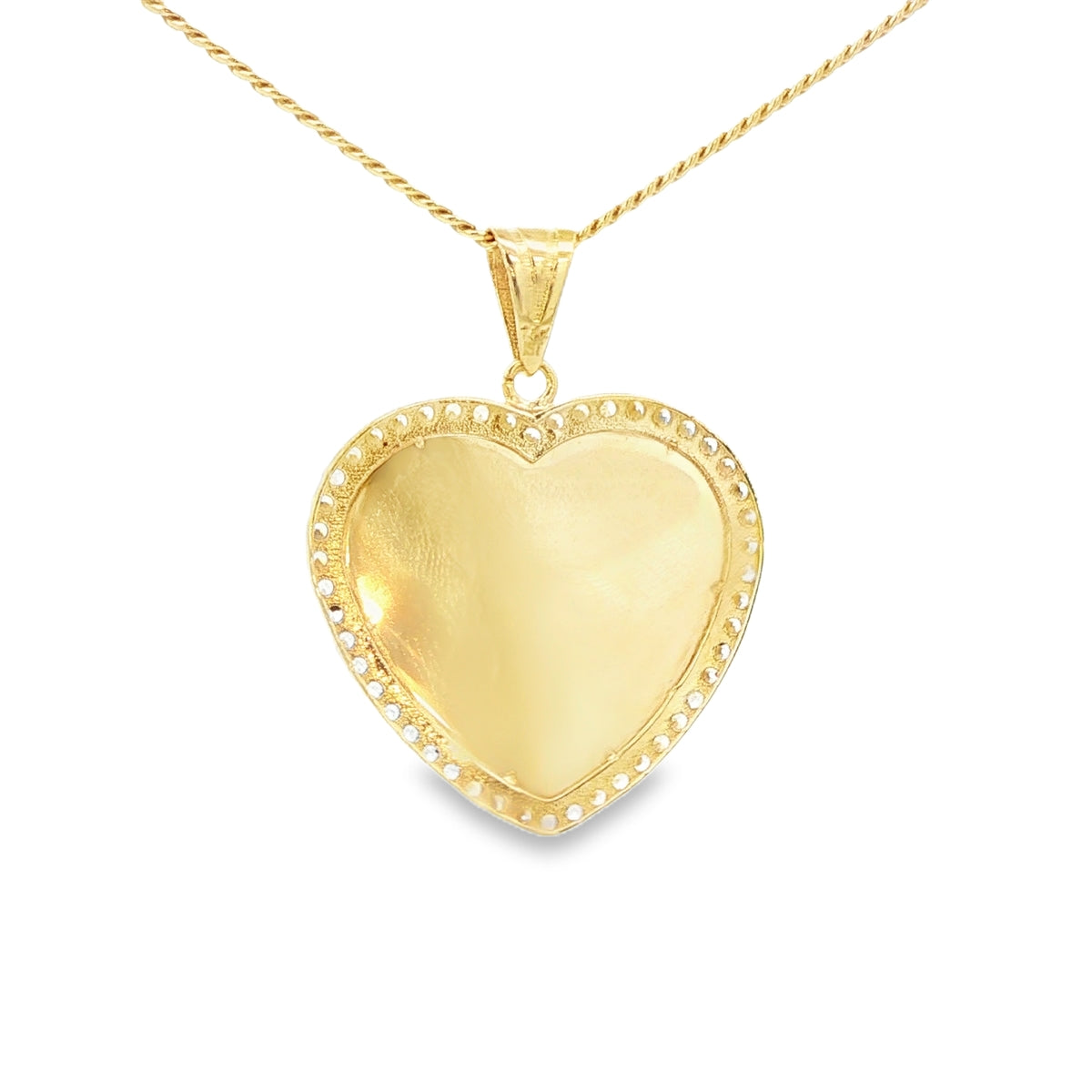 14KP Sangrado Corazon 4.1g Cz Heart