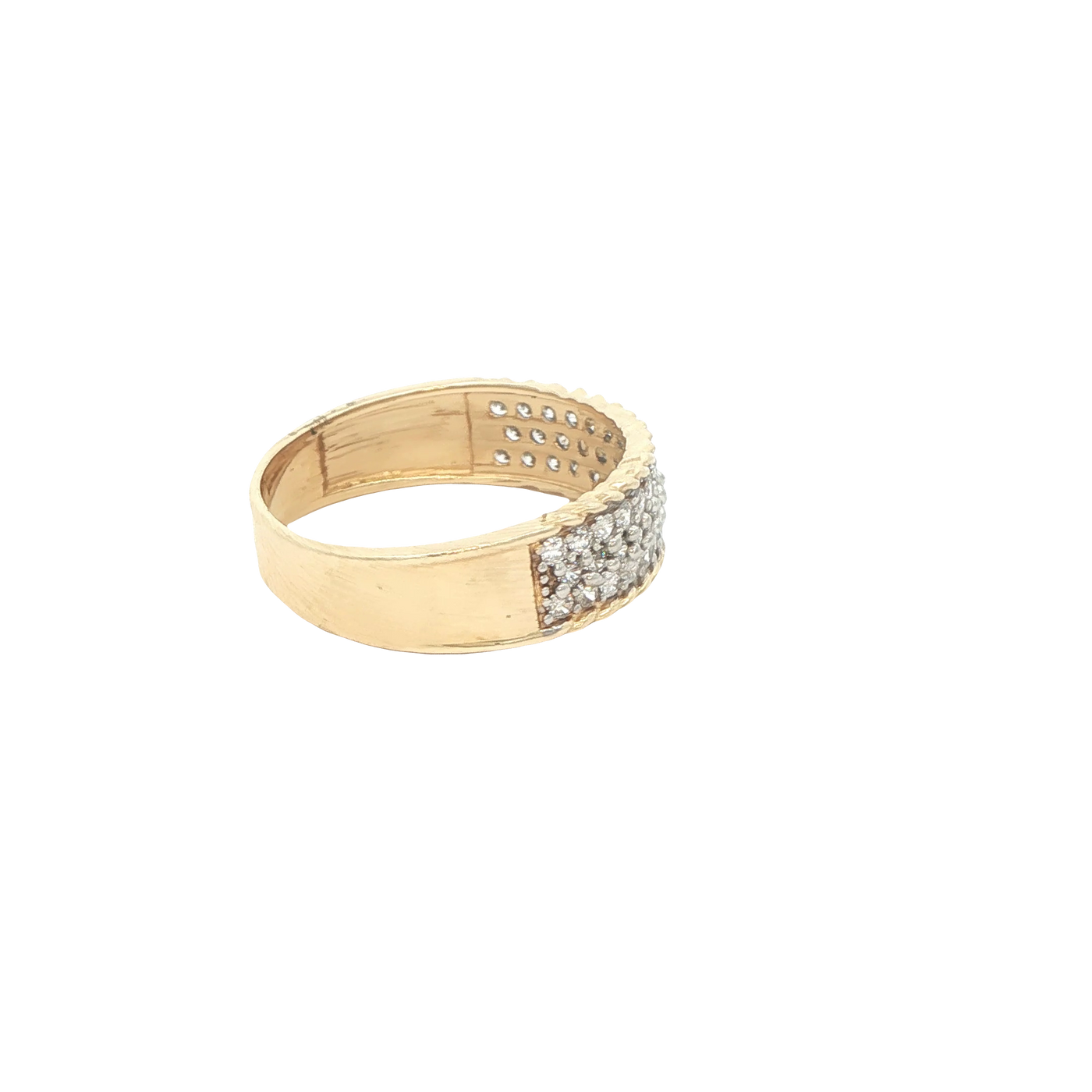 14 KARAT RING SIZE 10 WEIGHT: 4.3G : 6.4MM CZ ROPE