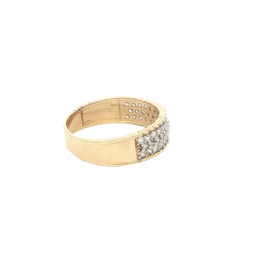 14 KARAT RING SIZE 10 WEIGHT: 4.3G : 6.4MM CZ ROPE