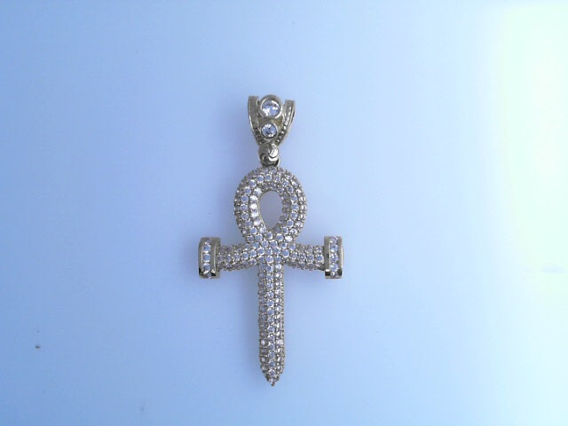 14K PENDENT 5.8G ANCH CZ ANCK CROSS NAIL STYLE