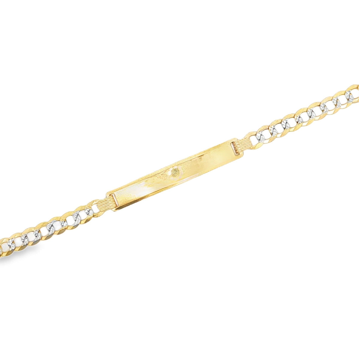 14 KARAT CUBAN ITALIAN CURB BRACELET LENGTH 7 WEIG