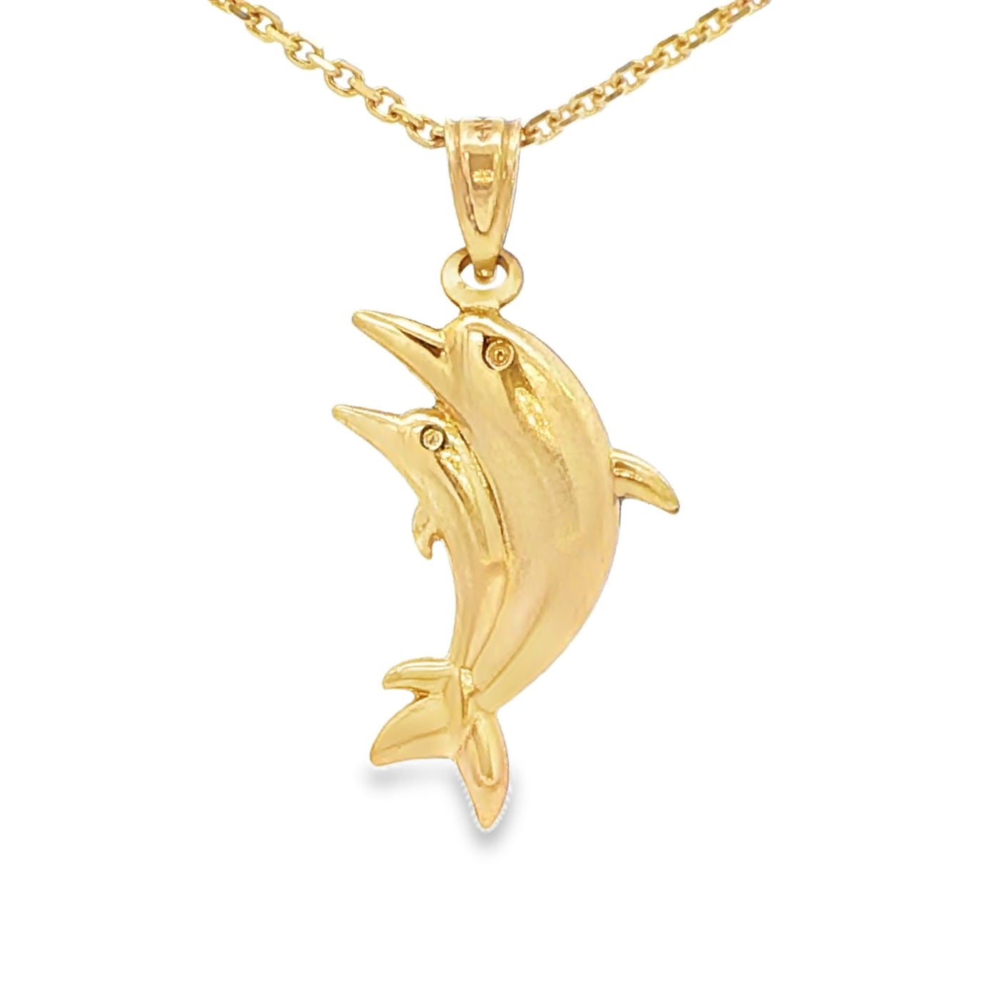 PENDANT 14K 2 DOLPHINS