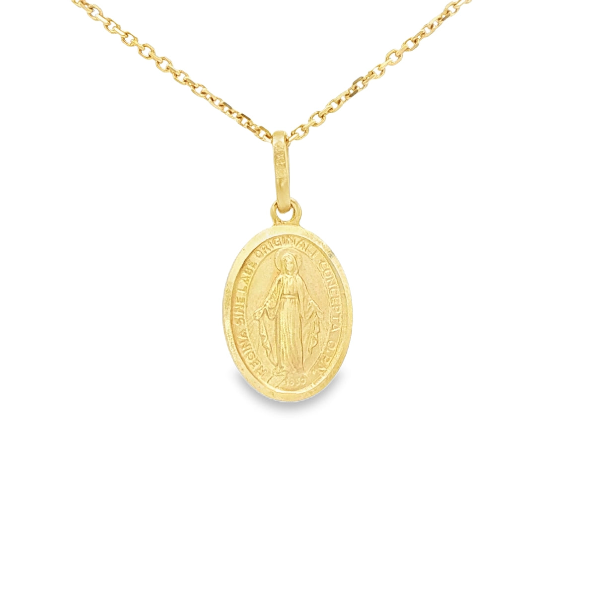 PENDANT 14K MILAGROSA VIRGIN MARY OVAL