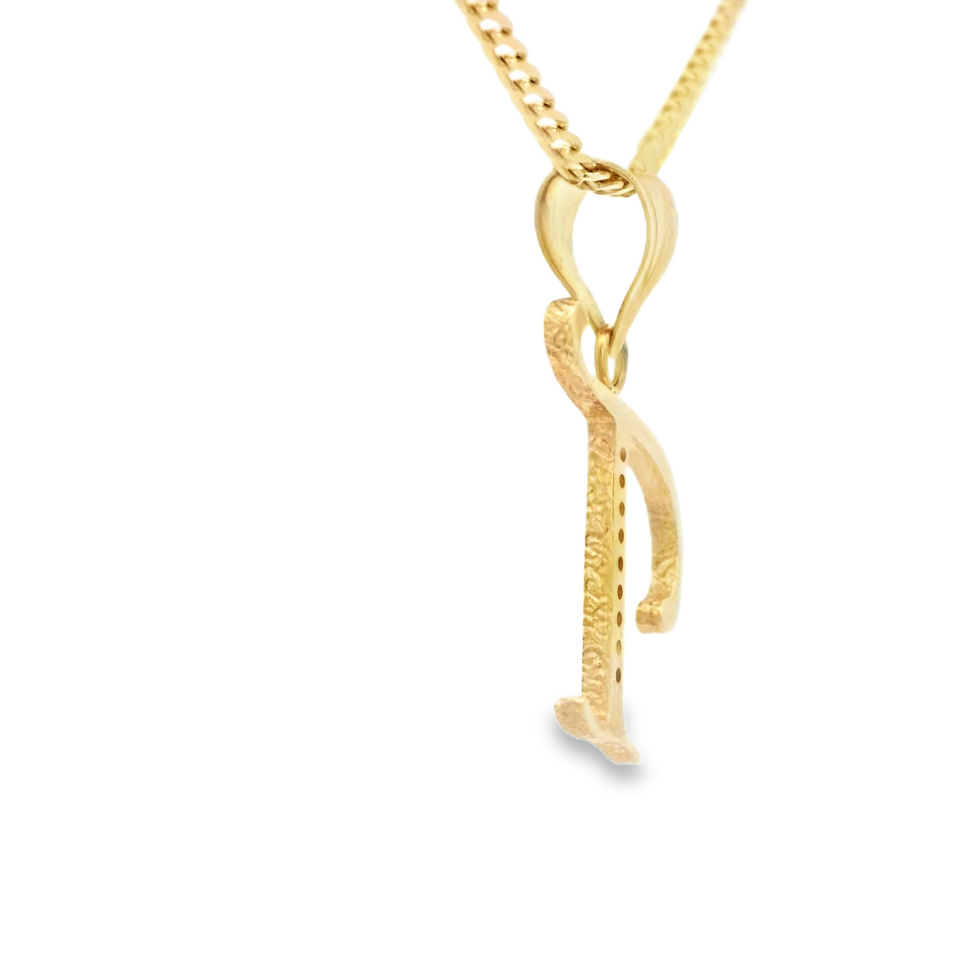 PENDANT 14KP LTR T CZ LETTER T