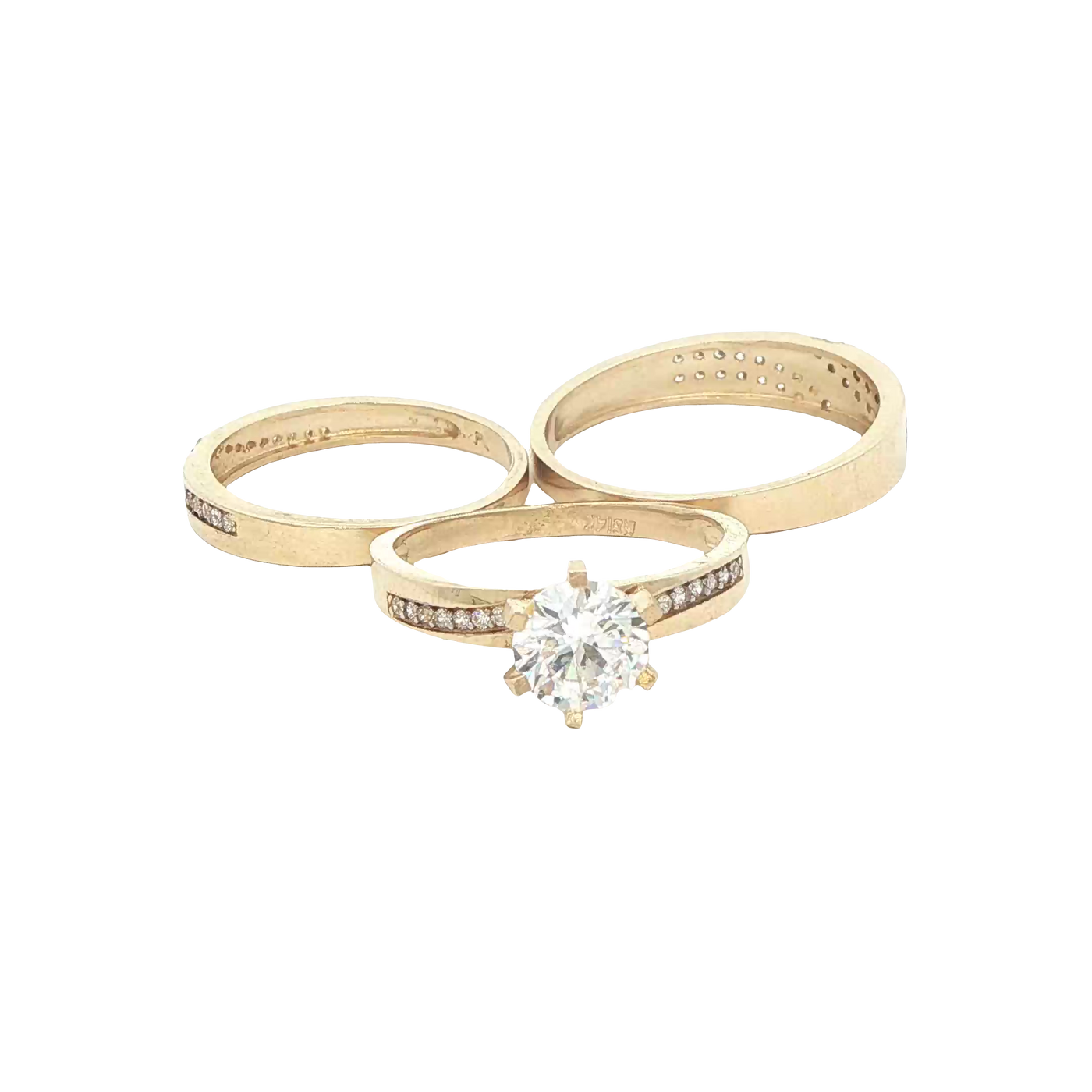 14 KARAT RING SIZE 6.75 WEIGHT: 2.6G : 2.9MM CZ SO