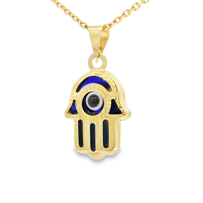 PENDANT 14K HANSMA BLUE HANSMA HAND