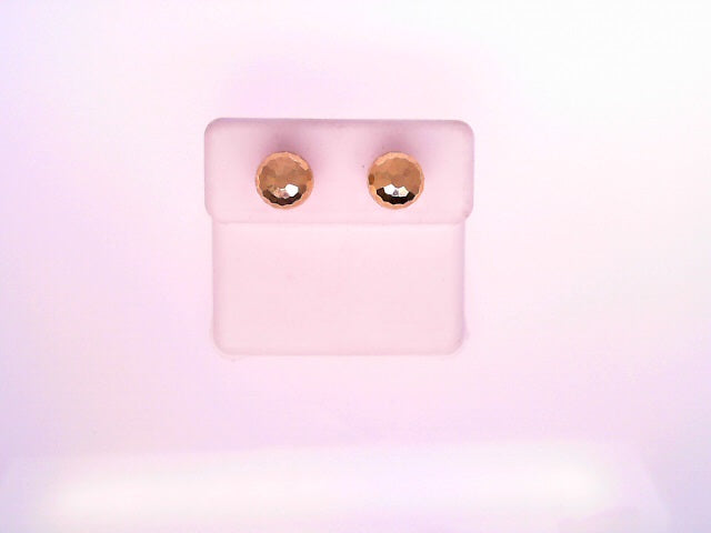14 KARAT EARRINGS WEIGHT: 1.5G
 7.5MM FACETED DIS
