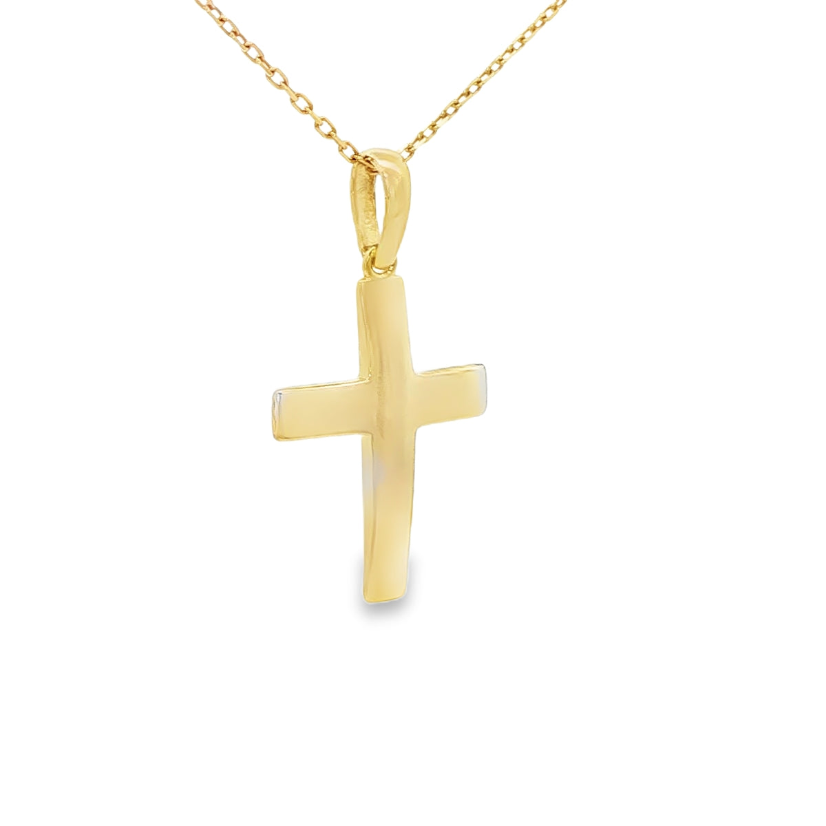 14 KARAT CHARM CROSS DOMED