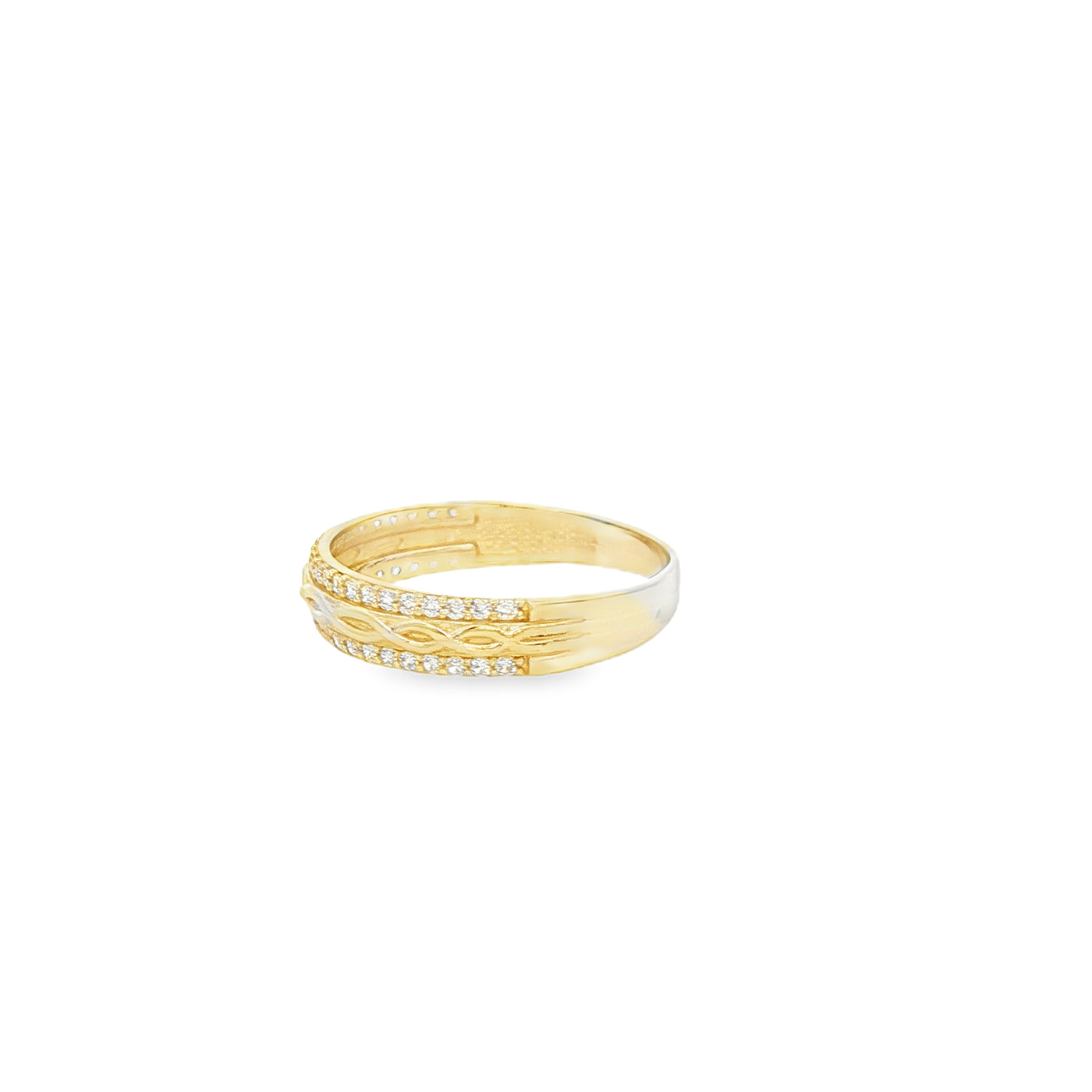 14 Karat Ring Size 7.5 Weight: 1.7G : 4MM CZ INFIN