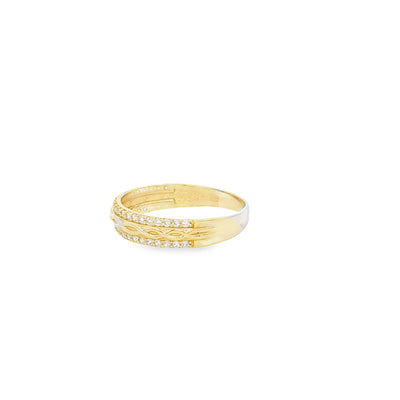 14 Karat Ring Size 7.5 Weight: 1.7G : 4MM CZ INFIN
