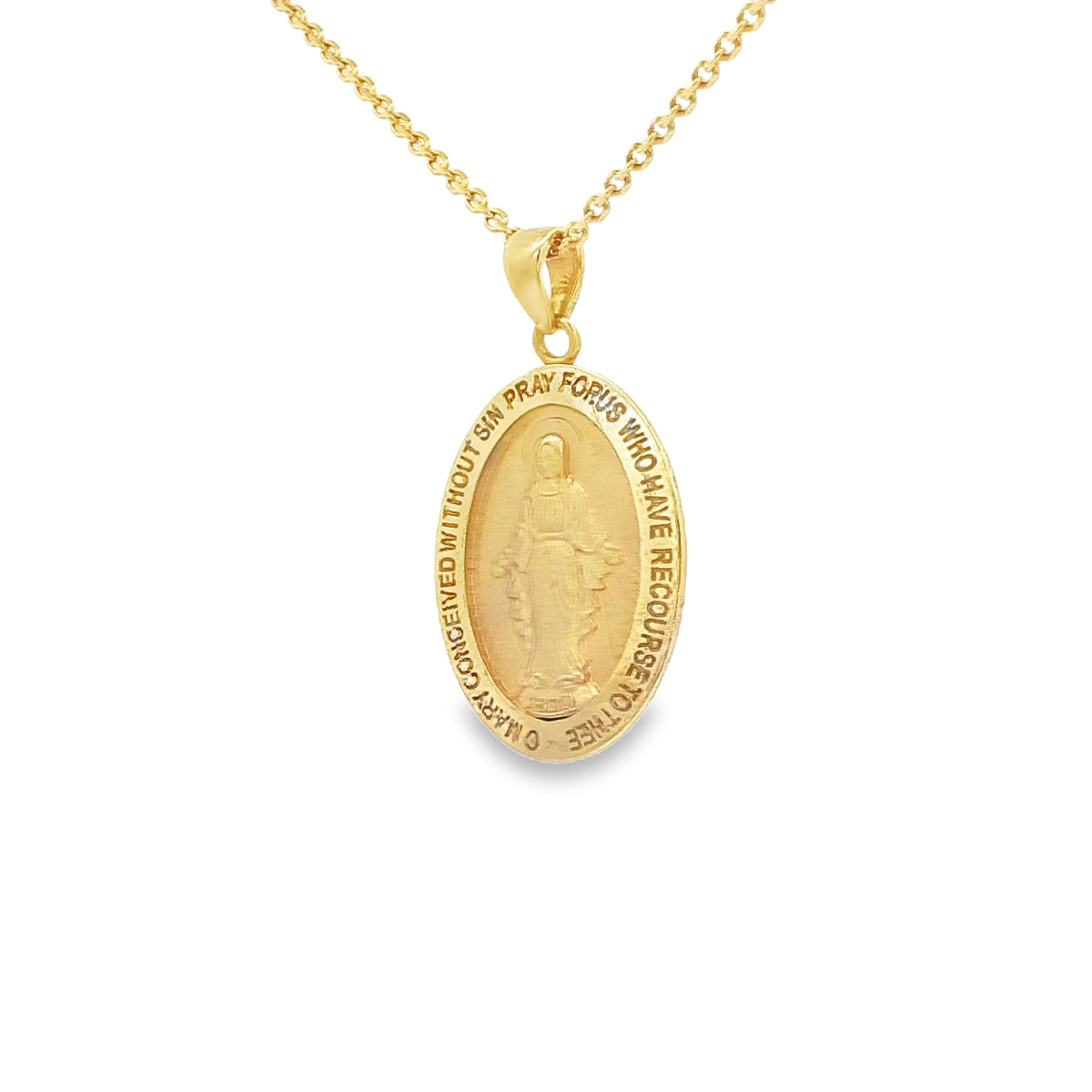 PENDANT 14K 2.5G VIRGEN MARY OVAL VIRGEN MARY MIRA