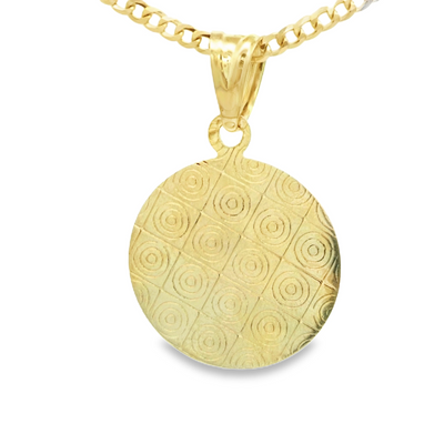 PENDANT 14KP 1.9G ANGEL GUARDIAN ANGEL ROUND