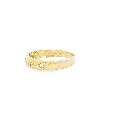 KARAT RING SIZE 7.5 WEIGHT: 1.5G : 3.4MM CZ 5 DOT