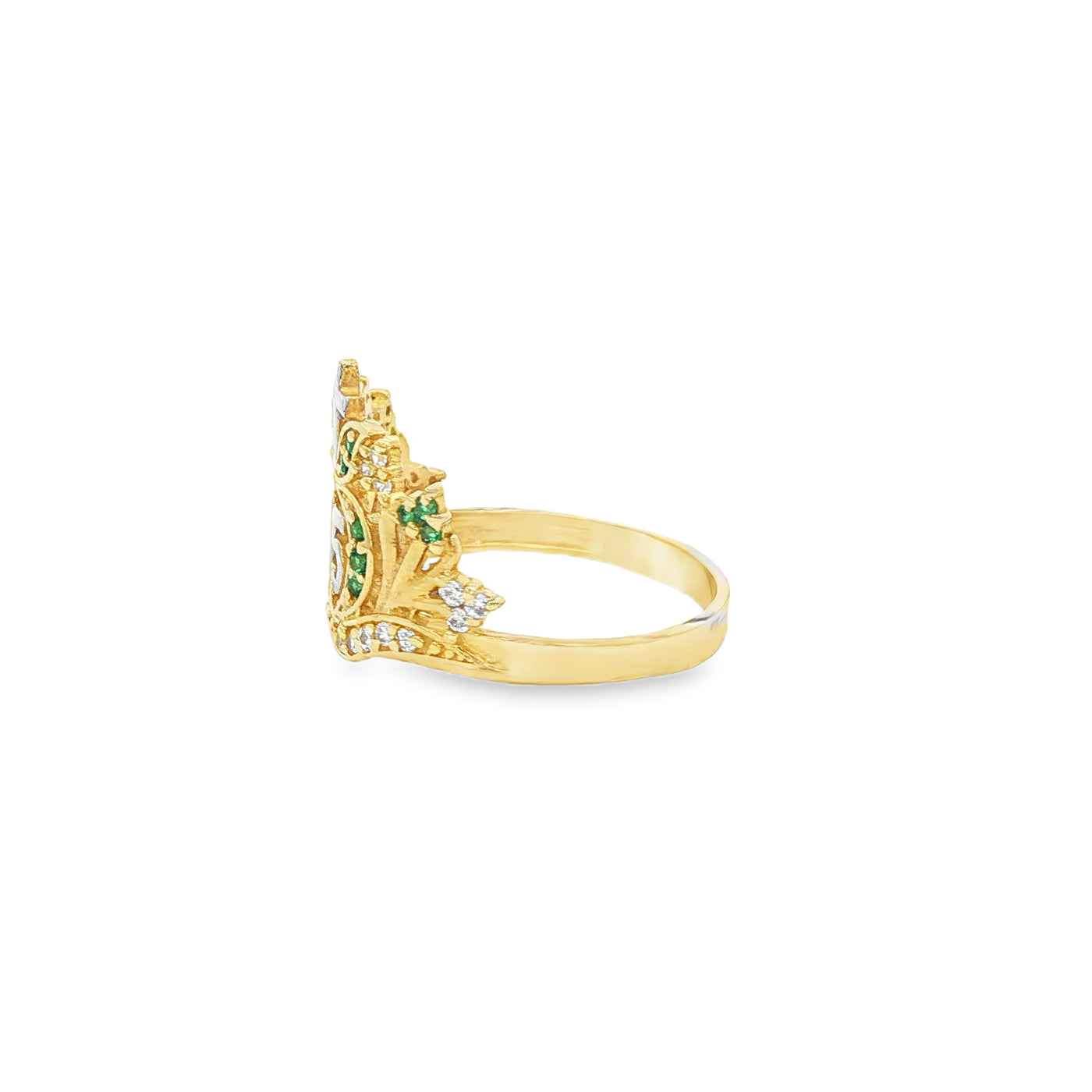 14 KARAT RING SIZE 8.25 WEIGHT: 3.4G : CZ QUINCE 1