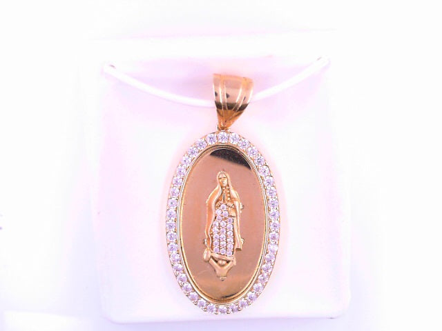 PENDANT 14KP Guadalupe 5.5g Cz Medal