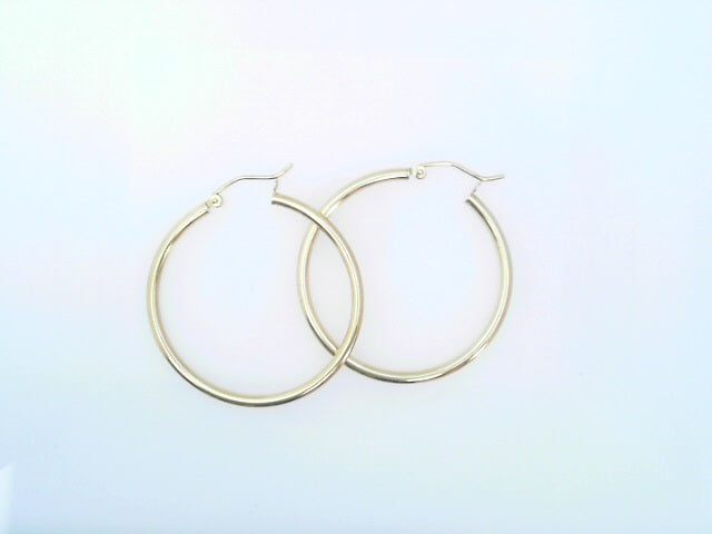 EARRINGS 14 KARAT MEDIUM HOOP EARRINGS WEIGHT: 2.1