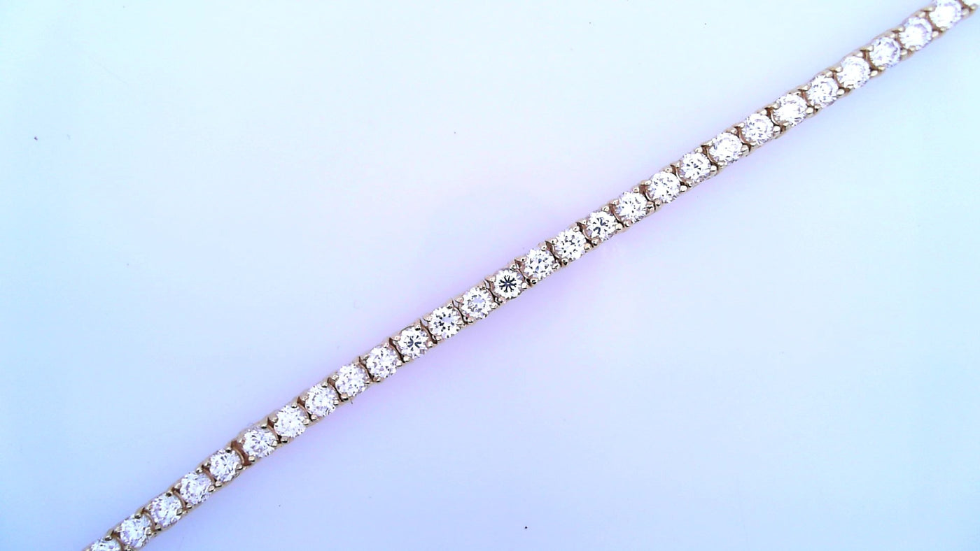 14 KARAT BRACELET LENGTH 7.5 WEIGHT: 13.6 : CZ TEN