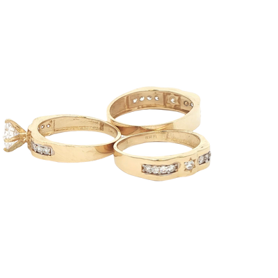 14 KARAT RING SIZE 7.5 WEIGHT: 3.3G : 4.4MM CZ SOL