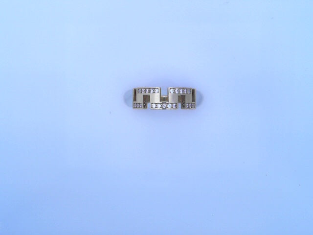 RING 14KR 3.3G ZIG ZAG #9CZ BAND OPEN WORK