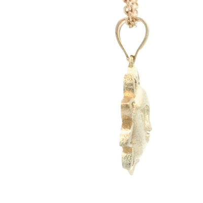 PENDANT 14K PENDANT CZ SUN WITH FACE
