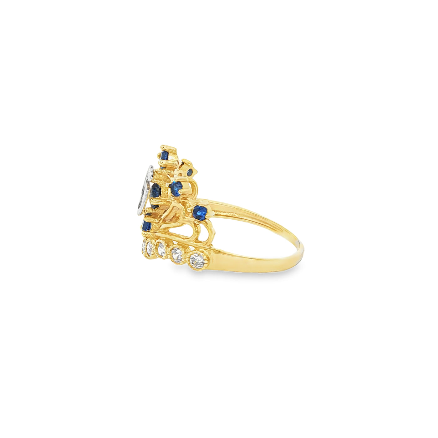 14 KARAT RING SIZE 7 WEIGHT: 3.1G : CZ QUINCE 15 C