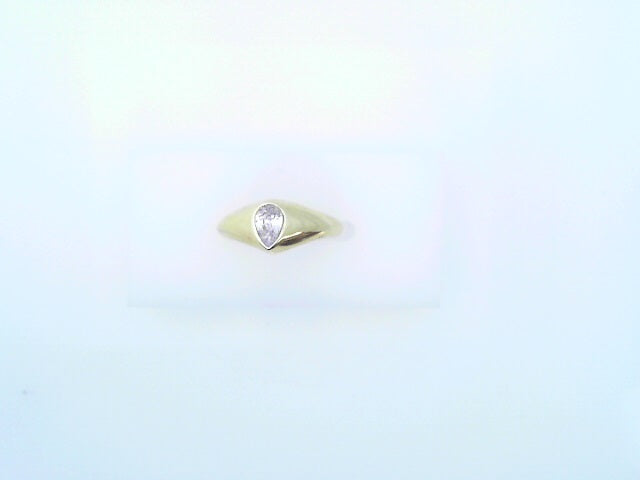 14 KARAT RING SIZE 7.25 WEIGHT: 1.9G
CZ PEAR DOME